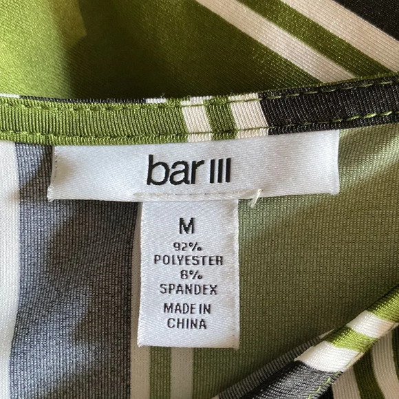 bar III Medium Handkerchief Hem Shift Dress mirrorstripe - Picture 7 of 7